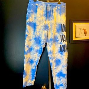 Vans sweatpants, tie dye, unisex large